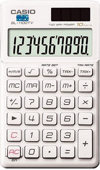 Карманный калькулятор Casio SL 1100TV с расчетом налогов